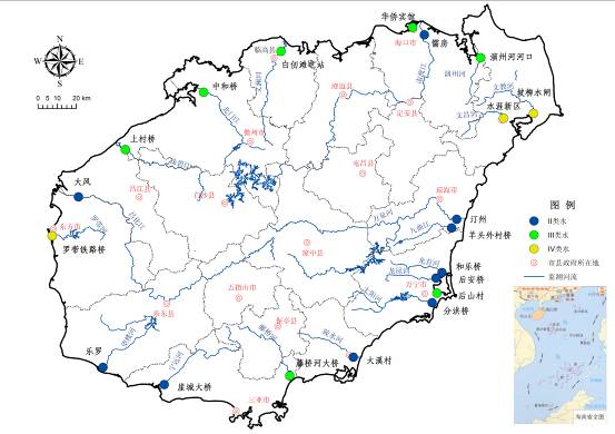 2015年1月份海南省入海河口断面水质月报