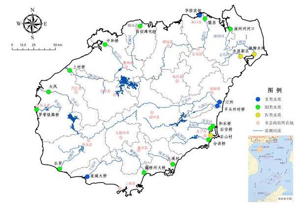 2015年11月份海南省入海河口断面水质月报